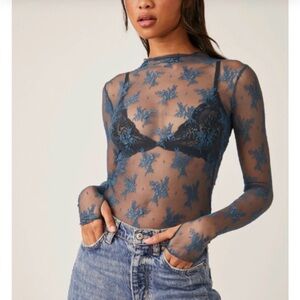 Free People Lady Luxe Top XS in Nightswim